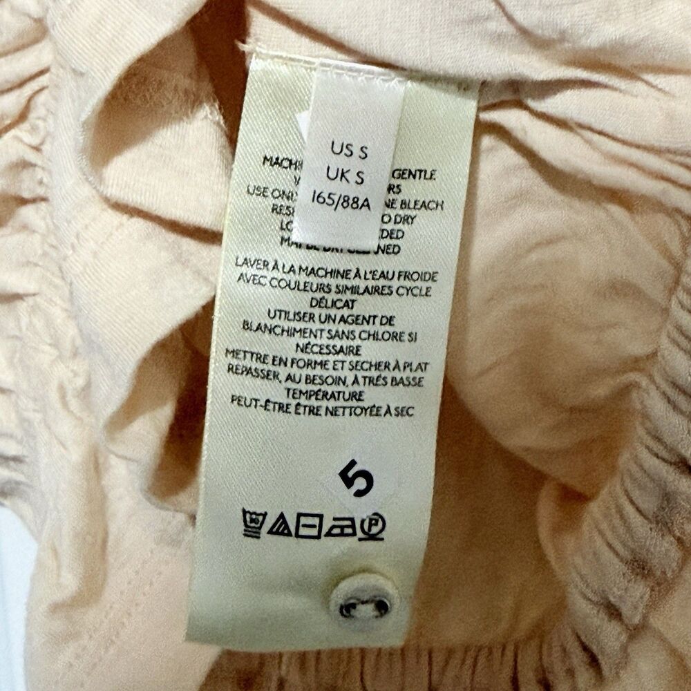 Anthropologie Top Women’s Embroidered Floral Button Down Creme Sz S NWT - Picture 9 of 11